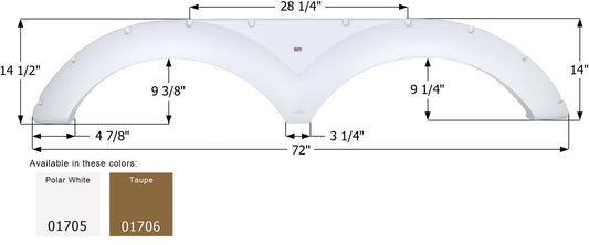 Keystone 5th Wheel Travel Trailer Fender Skirt FS1705 - ICON  (2 colors - 01705, 01706)