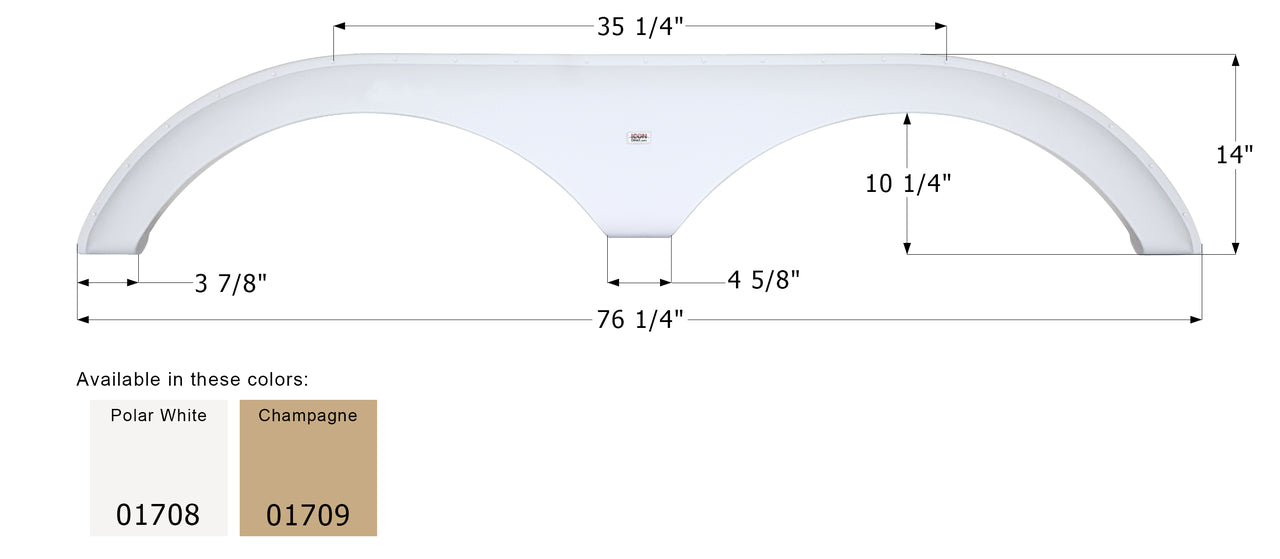 Dutchmen 5th Wheel Travel Trailer Fender Skirt FS1708 - ICON  (2 colors - 01708, 01709)