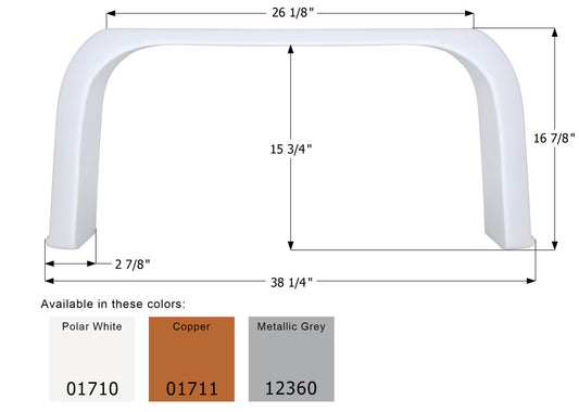 Coachmen Shasta Single Fender Skirt FS1710 - ICON  (3 colors - 01710, 01711, 12360)