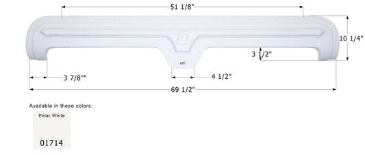 Dutchmen 5th Wheel Travel Trailer Fender Skirt FS1714 - Polar White  ICON 01714