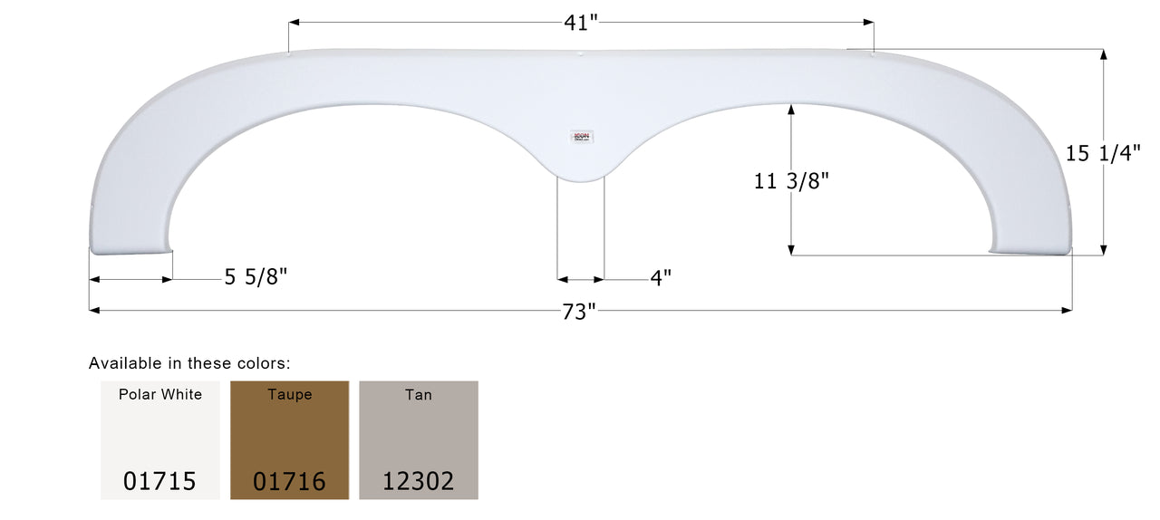 Keystone 5th Wheel Travel Trailer Fender Skirt FS1715 - ICON  (3 colors)