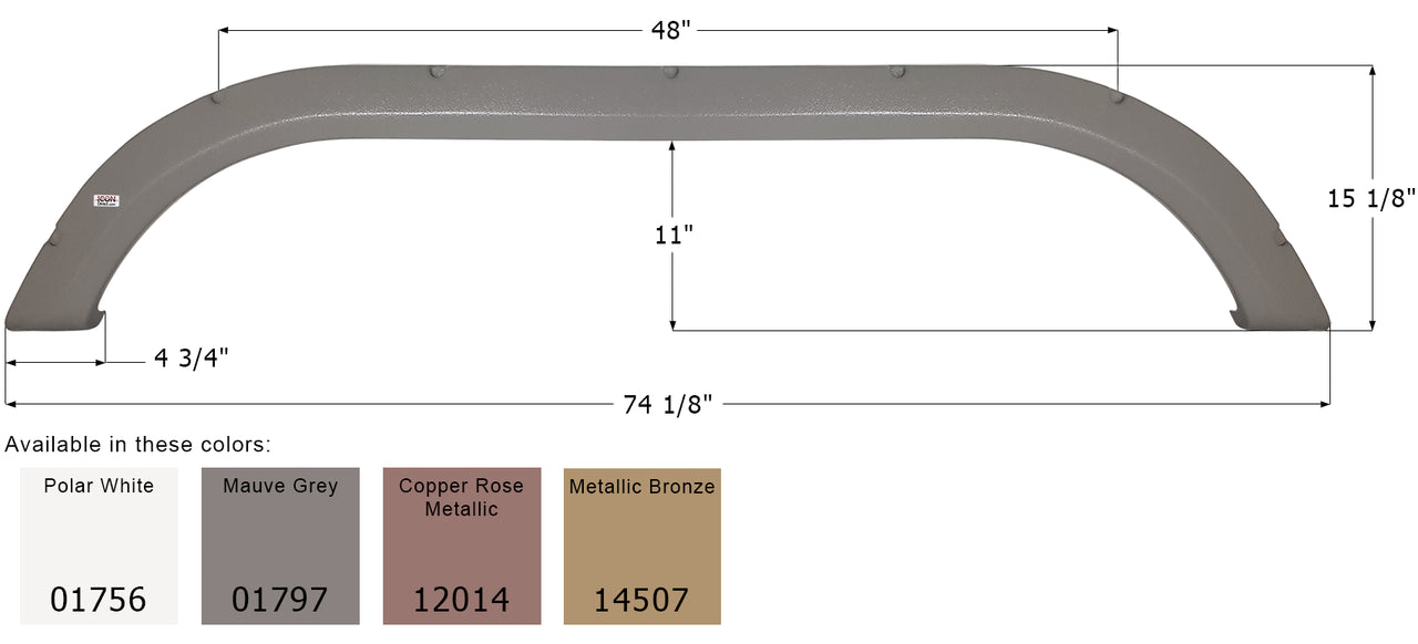 Carriage 5th Wheel Travel Trailer Fender Skirt FS1756 - ICON  (4 colors)