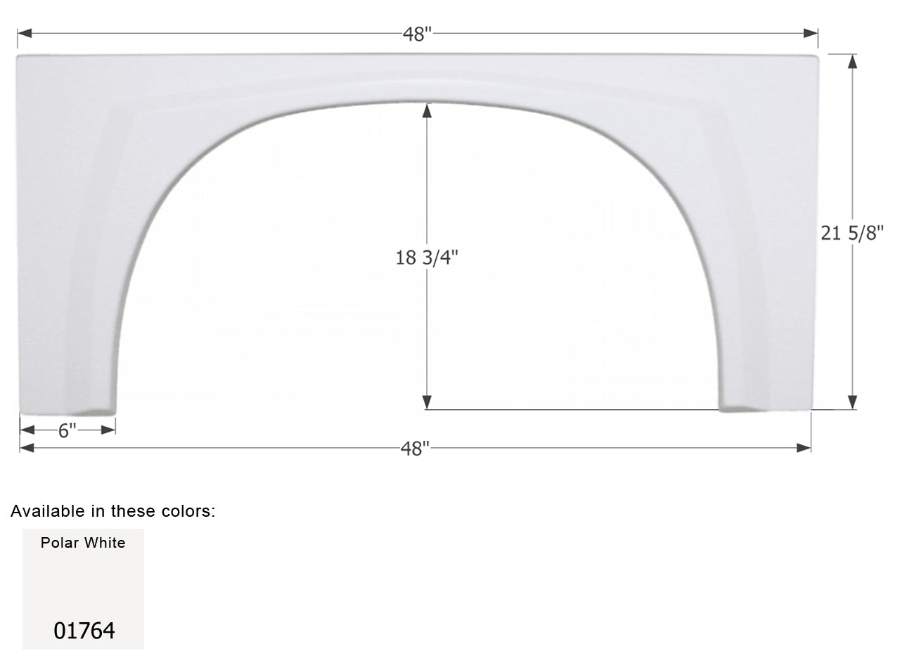 Gulf Stream Class A Single Fender Skirt FS1764 - Polar White  ICON 01764