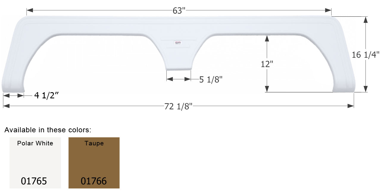 Keystone 5th Wheel Travel Trailer Fender Skirt FS1765 - ICON  (2 colors - 01765, 01766)
