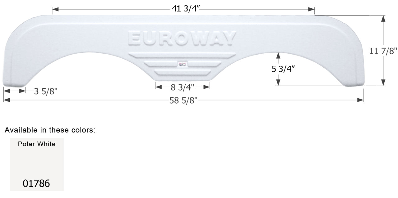 Fleetwood Travel Trailer Fender Skirt FS1786 - Polar White  ICON 01786