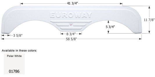 Fleetwood Travel Trailer Fender Skirt FS1786 - Polar White  ICON 01786
