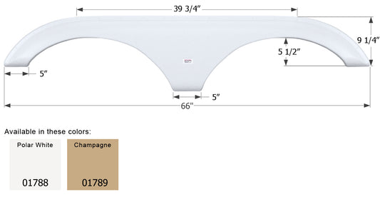 Dutchmen 5th Wheel Travel Trailer Fender Skirt FS1788 - ICON  (2 colors - 01788, 01789)