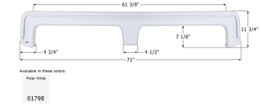 Cobra 5th Wheel Travel Trailer Fender Skirt FS1798 - Polar White  ICON 01798