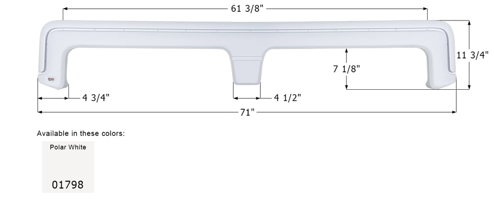 Cobra 5th Wheel Travel Trailer Fender Skirt FS1798 - Polar White  ICON 01798