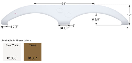 Forest River Cedar Creek 5th Wheel Travel Trailer Fender Skirt FS1806 - ICON  (2 colors - 01807, 01806)