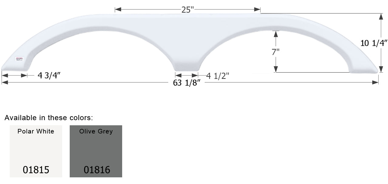 Fleetwood Orbit Travel Trailer Fender Skirt FS1815 - ICON  (2 colors)