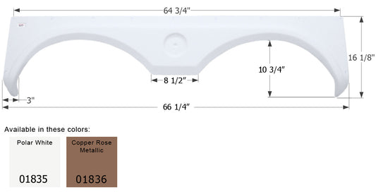 Gulf Stream 5th Wheel Travel Trailer Fender Skirt FS1835 - ICON  (2 colors - 01835, 01836)