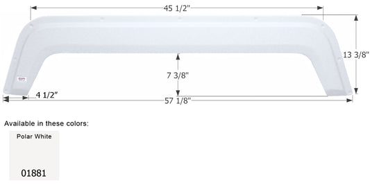 Fleetwood 5th Wheel Travel Trailer Fender Skirt FS1881 - Polar White  ICON 01881