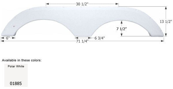 Gulf Stream 5th Wheel Travel Trailer Fender Skirt FS1885 - ICON 01885