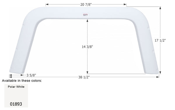 Four Winds Single Axle Fender Skirt FS1893 - ICON 01893