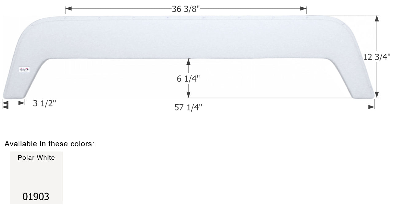 Forest River Rockwood Travel Trailer Fender Skirt FS1903 - Polar White  ICON 01903