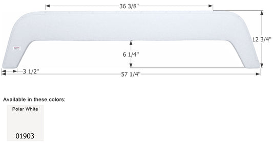 Forest River Rockwood Travel Trailer Fender Skirt FS1903 - Polar White  ICON 01903