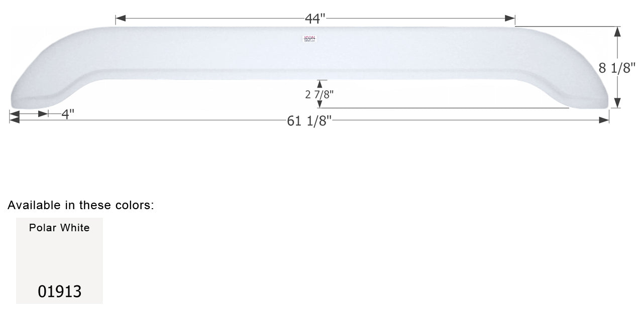 Extreme RV 5th Wheel Travel Trailer Fender Skirt FS1913 - Polar White  ICON 01913