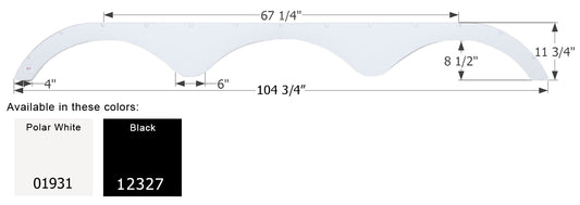 Heartland 5th Wheel Travel Trailer Fender Skirt FS1931 - ICON  (2 colors - 01931, 12327)