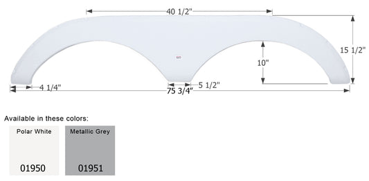 Carriage 5th Wheel Travel Trailer Fender Skirt FS1950 - ICON  (2 colors - 01950, 01951)
