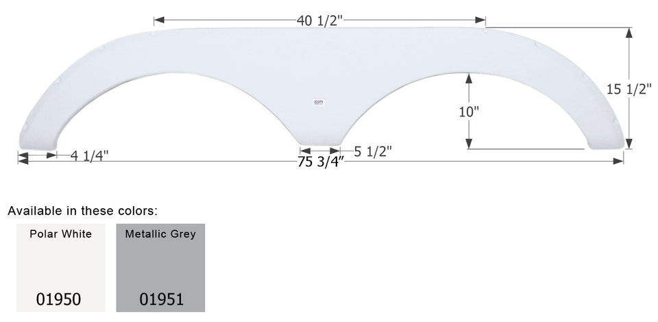 Carriage 5th Wheel Travel Trailer Fender Skirt FS1950 - ICON  (2 colors)
