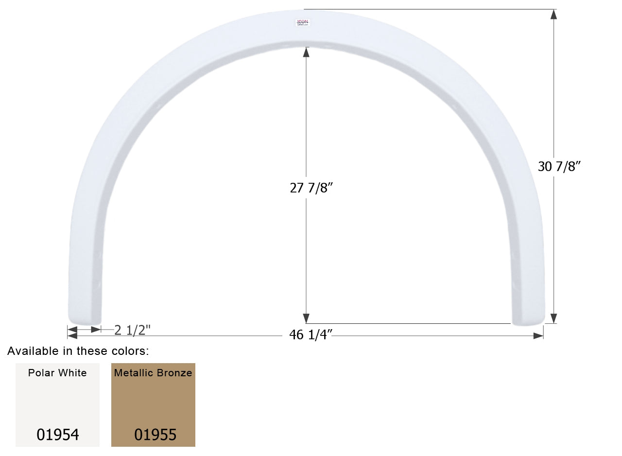 Fleetwood Bounder Single Axle Fender Skirt FS1954 - ICON  (2 colors)
