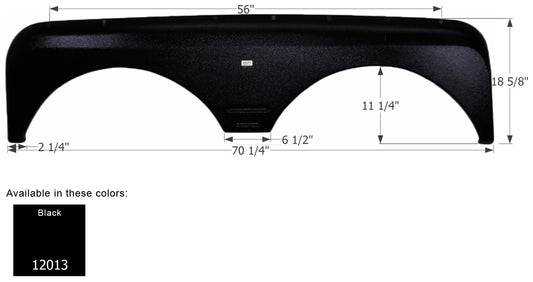 Gulf Stream 5th Wheel Travel Trailer Fender Skirt FS2013 - Black  ICON 12013