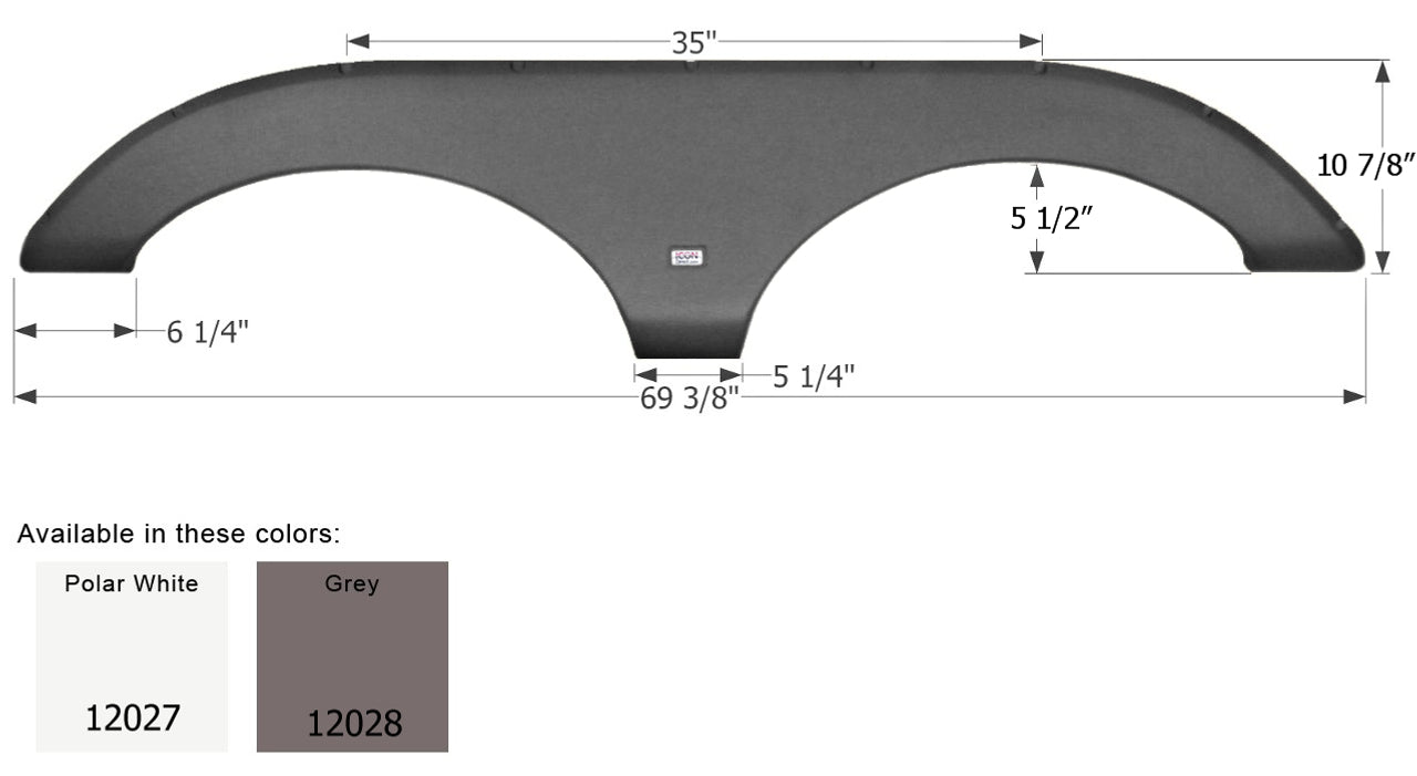 Forest River Sierra Travel Trailer Fender Skirt FS2027 - Grey - ICON 12028