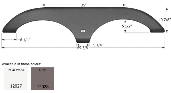 Forest River Sierra Travel Trailer Fender Skirt FS2027 - Polar White - ICON 12027