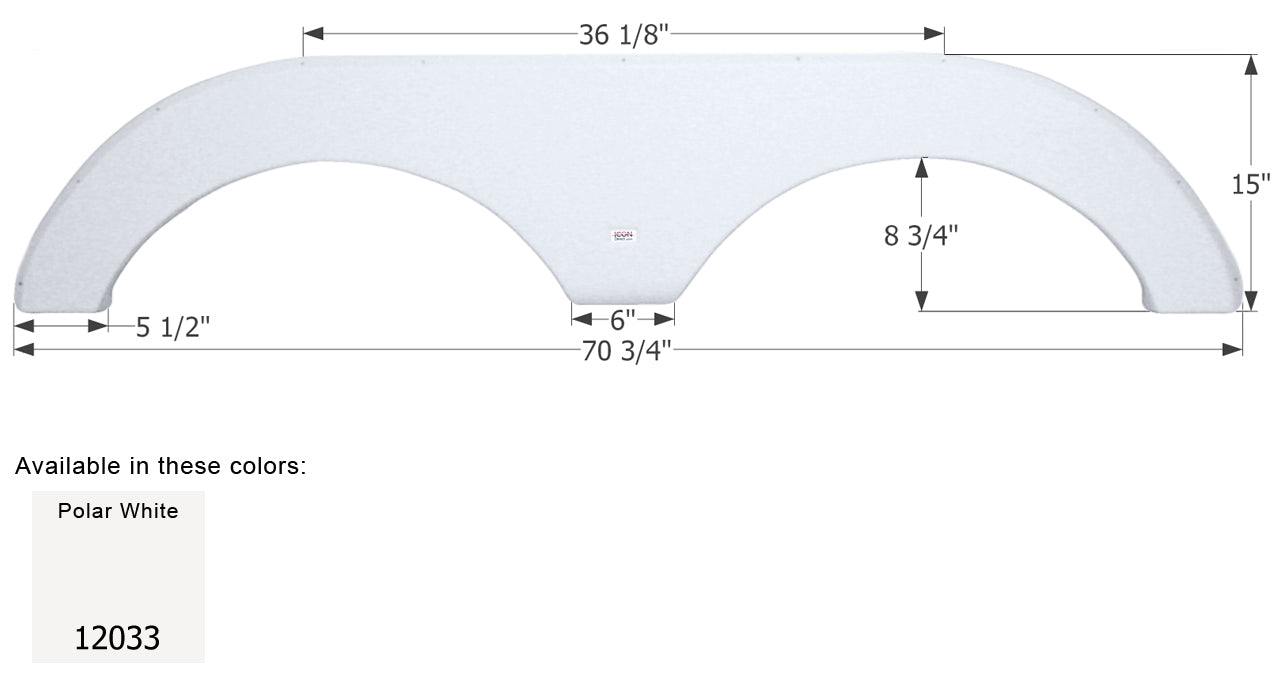 Forest River Cherokee Travel Trailer Fender Skirt FS2033 - Polar White  ICON 12033