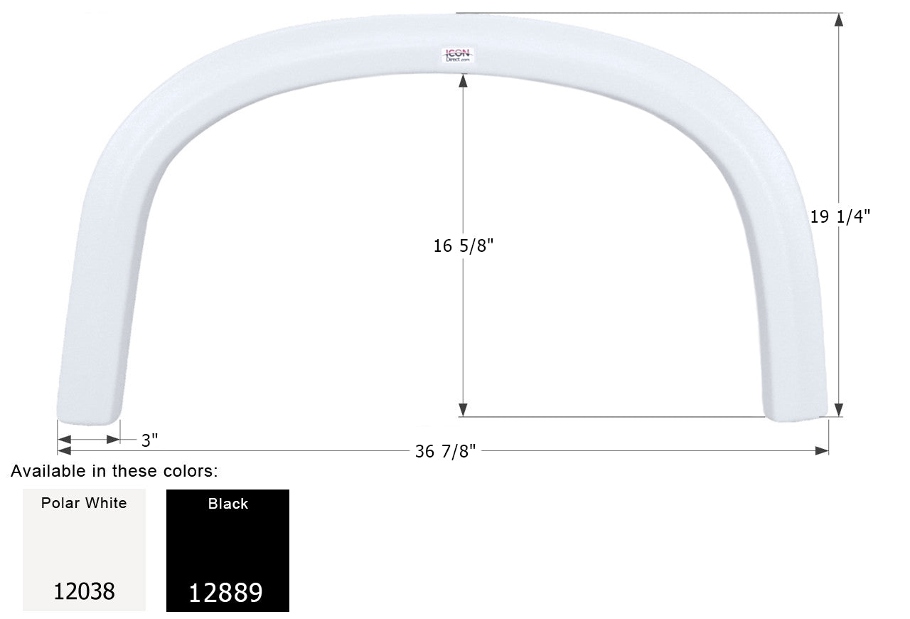 Four Winds Single Axle Fender Skirt FS2038 - ICON  (2 colors)