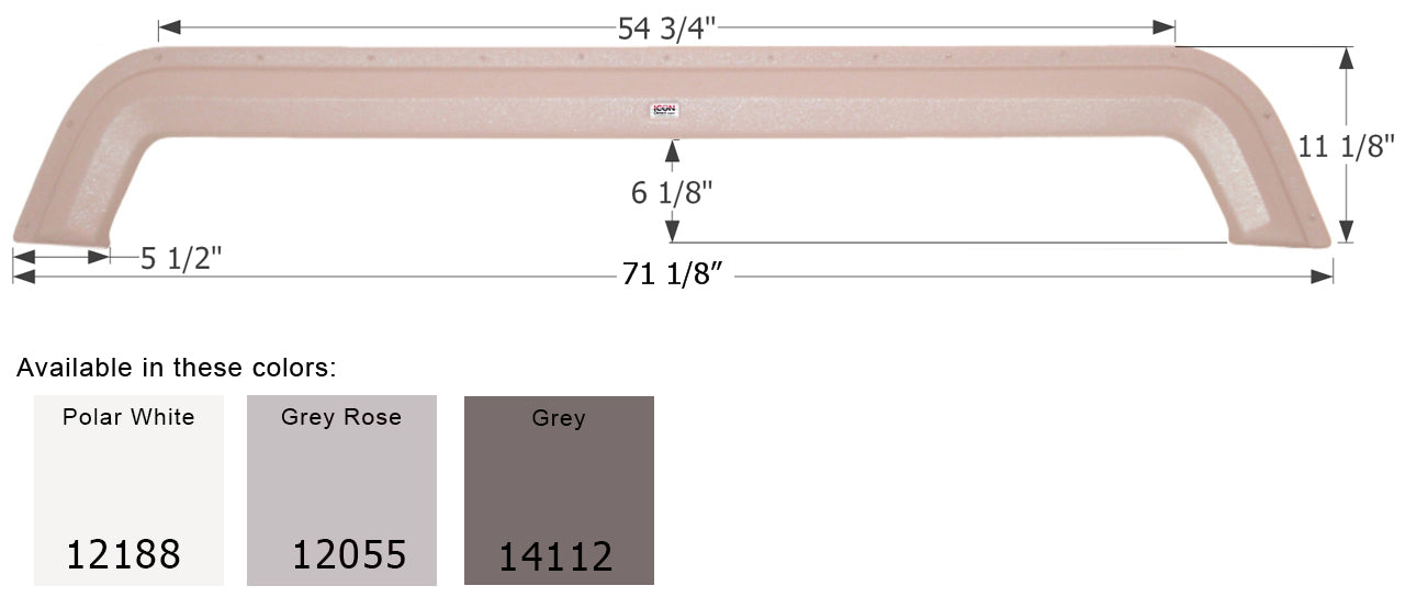 Forest River Wildwood Travel Trailer Fender Skirt FS2055 - ICON  (3 colors)