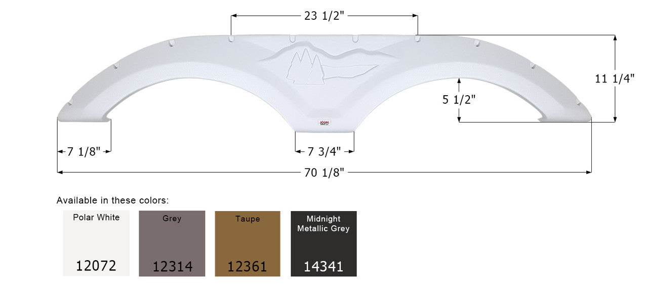 Forest River Wildcat Travel Trailer Fender Skirt FS2072 - ICON  (4 colors - 12072, 12314, 12361, 14341)
