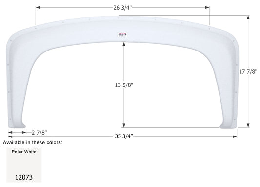 Gulf Stream Single Fender Skirt FS2073 - Polar White  ICON 12073
