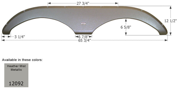 Gulf Stream 5th Wheel Travel Trailer Fender Skirt FS2092 - ICON 12092