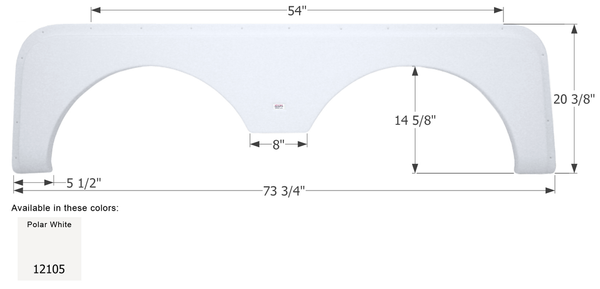 Forest River Tandem Fender Skirt FS2105 - ICON 12105