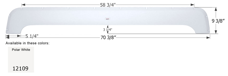 Dutchmen 5th Wheel Travel Trailer Fender Skirt FS2109 - Polar White   ICON 12109