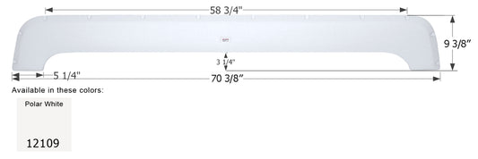 Dutchmen 5th Wheel Travel Trailer Fender Skirt FS2109 - Polar White   ICON 12109