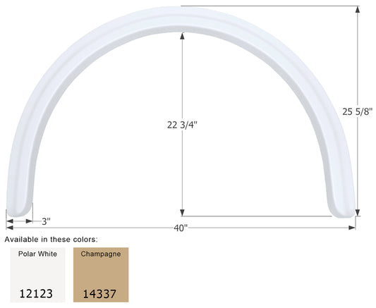 Four Winds Single Axle Fender Skirt FS2123 - ICON  (2 colors - 12123, 14337)