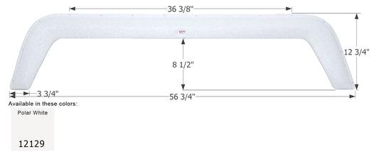 Forest River Travel Trailer Fender Skirt FS2129 - Polar White  ICON 12129
