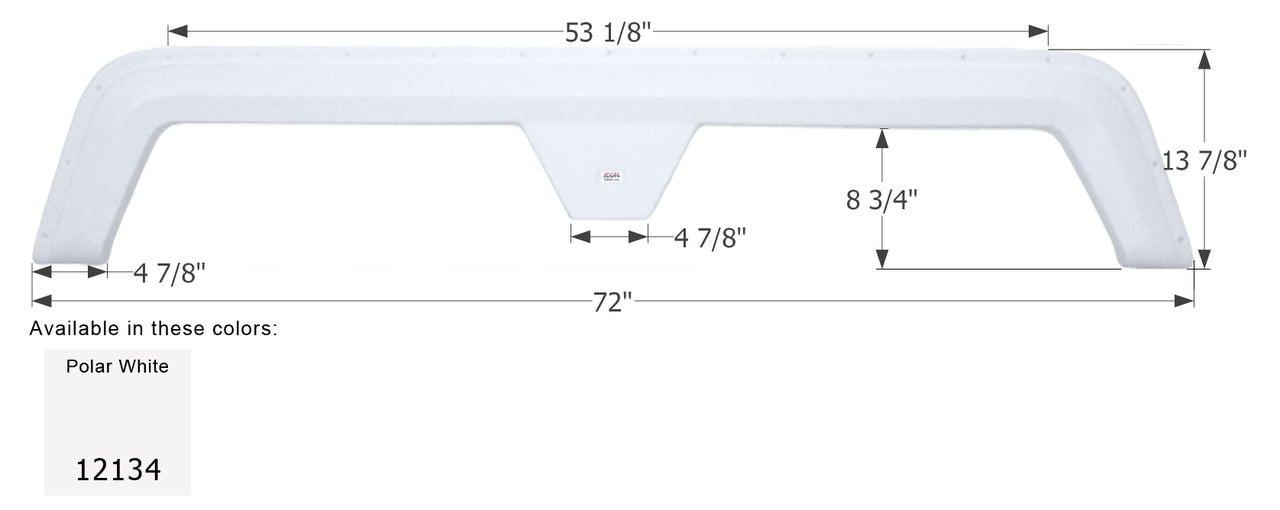 Kaddy Kruiser 5th Wheel Travel Trailer Fender Skirt FS2134 - Polar White   ICON 12134