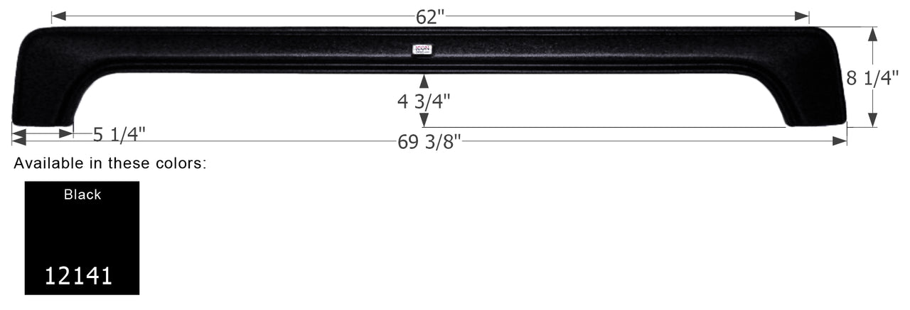 Fleetwood Fifth Wheel Travel Trailer Fender Skirt FS2141 - Black  ICON 12141