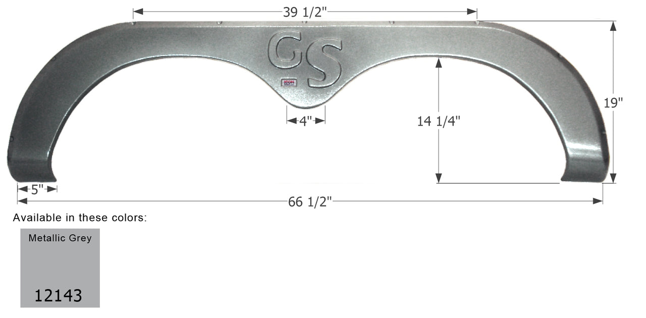 Forest River Grand Surveyor Travel Trailer Fender Skirt FS2143 - Metallic Grey  ICON 12143