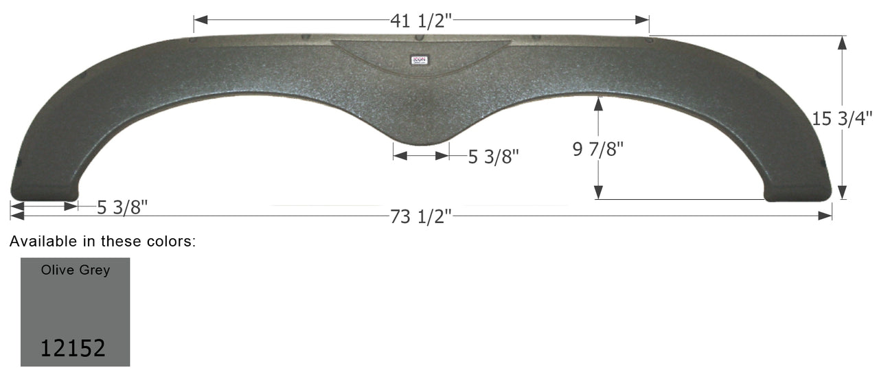 Keystone 5th Wheel Travel Trailer Fender Skirt FS2152 - Olive Grey  ICON 12152