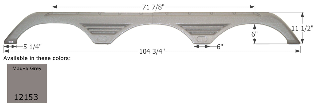 Forest River Triple Axle Fender Skirt FS2153 - Mauve Grey  ICON 12153