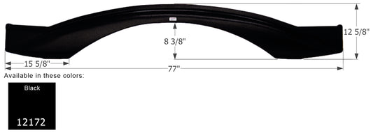 Keystone 5th Wheel Travel Trailer Fender Skirt FS2172 - Black   ICON 12172