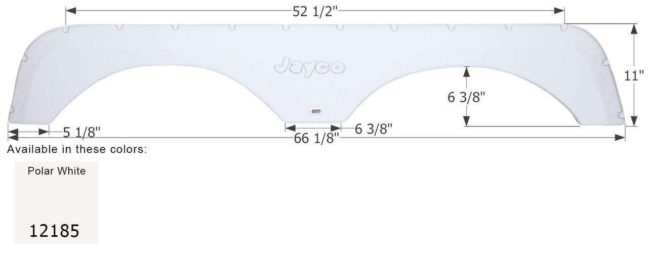 Jayco 5th Wheel Travel Trailer Fender Skirt FS2185 - Polar White  ICON 12185