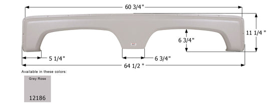 Keystone 5th Wheel Travel Trailer Fender Skirt FS2186 - Grey Rose   ICON 12186