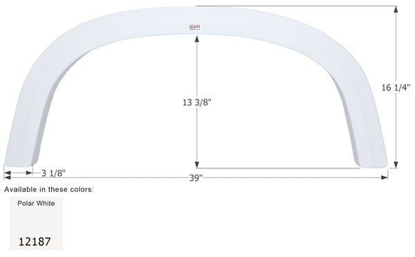 Four Winds Single Axle Fender Skirt FS2187 - ICON 12187