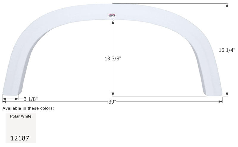 Four Winds Single Axle Fender Skirt FS2187 - ICON 12187
